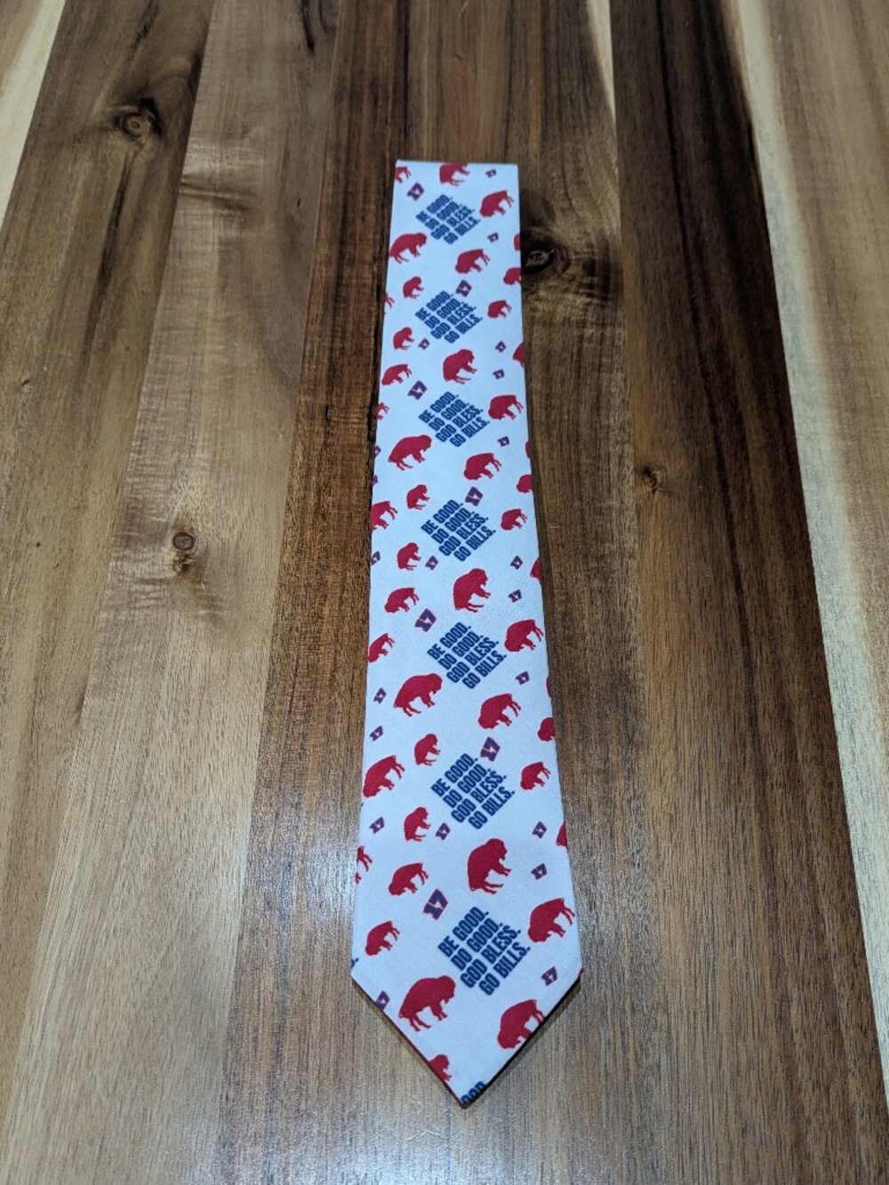 Buffalo Bills Be Good Do Good Josh Allen 17 Men's Neck Tie. Custom handmade. New